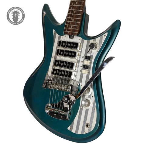 1966 Teisco Del Rey Et460 Aqua Blue Guitars Electric Solid Body