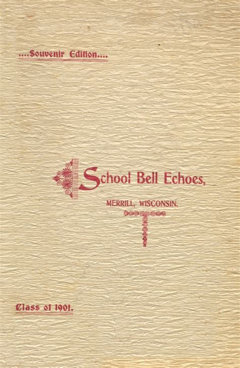 1901 yearbook from Merrill High School from Merrill, Wisconsin