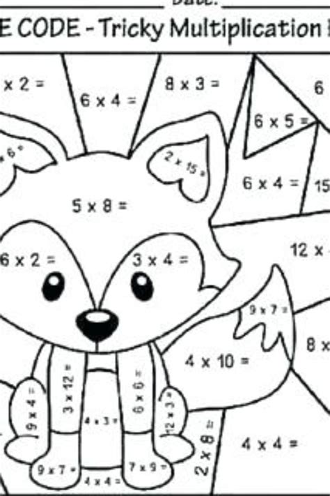 Multiplication Color By Number Rd Grade