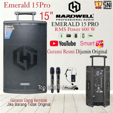 Jual SPEAKER PORTABLE MEETING 15INCH HARDWELL EMERALD 15PRO ORIGINAL