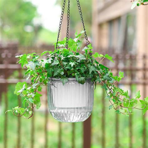 Huashengg Outdoor Hanging Pot Basket Self Watering Hanging Pots Indoor ...