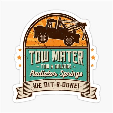 Tow Mater Tow Salvage Vintage Sticker For Sale By Essoterika