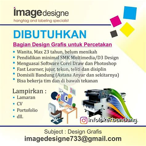 Lowongan Kerja Design Grafis Image Designe Bandung Desember 2018 Lowongan Kerja Bandung Dan