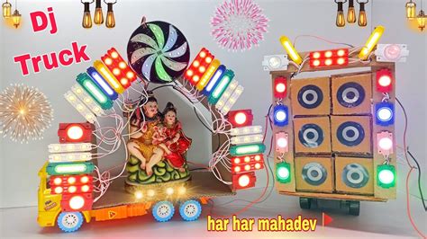 New Gauri Ganesh Murti Dj Trolley Navratri Radha Krishna Trolly Mini