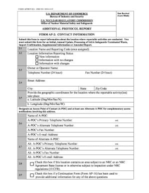 Fillable Online Bis Doc Additional Protocol Report Fax Email Print