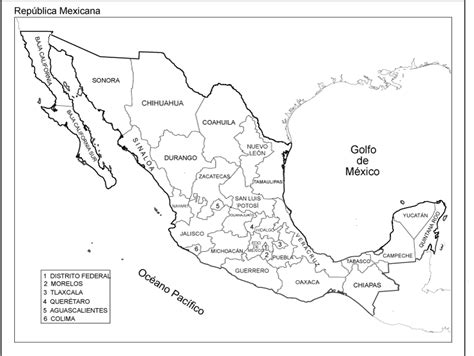 República Mexicana: mapa de los estados mexicanos | México La Red