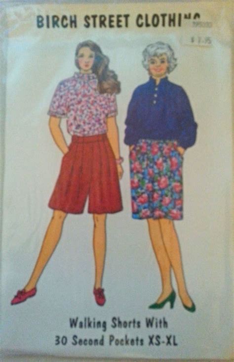 Birch Street Clothing Sewing Pattern Misses Walking Shorts W30 Second