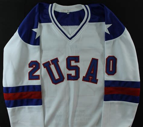 Bob Suter Signed USA Miracle on Ice Stat Jersey Inscribed "Miracle on ...