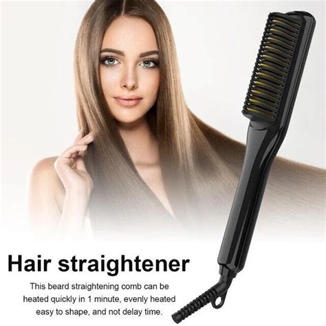 Electric Beard Ionic Straightener Comb Brush Heated Hair Styler Straightening Us Ebay