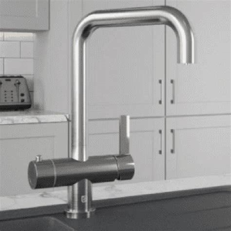 Vibrance Brushed Steel Chrome Milo In Instant Hot Water Kitchen Tap Kettle Taps From TAPS UK