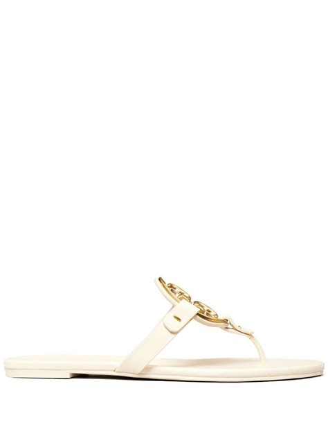 Tory Burch Miller Soft Leather Sandals White Farfetch