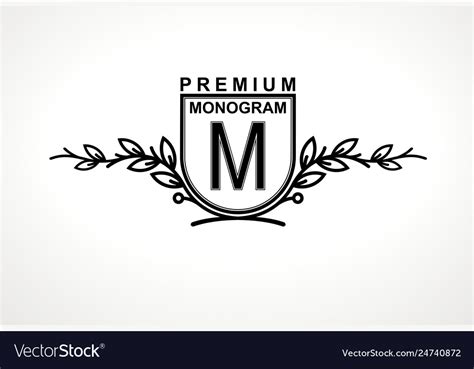 Premium Monogram Template For Your Emblems Logos Vector Image