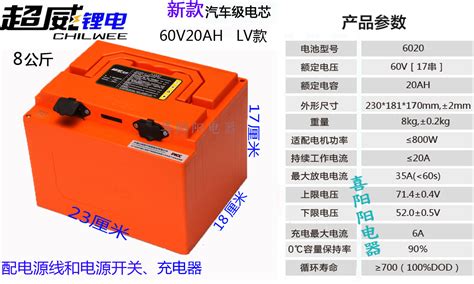 超威鋰電池60v72v48v20a電動車電動機車加裝外送快遞三輪車20ah鋰電瓶