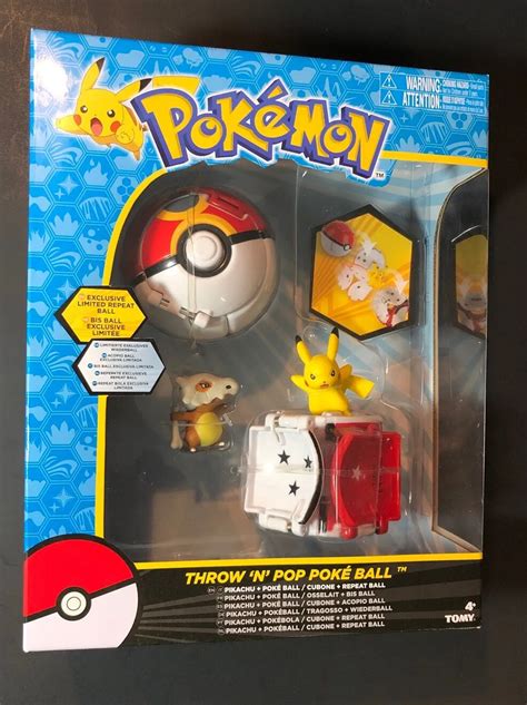 Tomy Pokemon Throw N Pop Duel Pikachu Pokeball Cubone Off