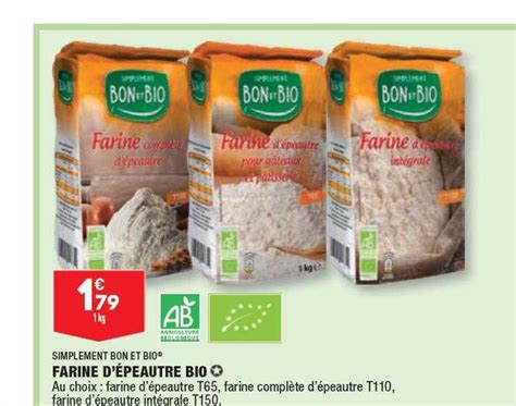 Promo Farine D Peautre Bio Simplement Bon Et Bio Chez Aldi Icatalogue Fr