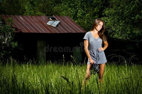 Brunette Model Outdoors Stock Photo Image Of Life Summer