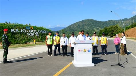 Diresmikan Jokowi Jalan Akses Labuan Bajo Golo Mori Habiskan Anggaran