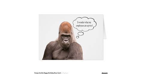 funny_gorilla_happy_birthday_boss_card ...