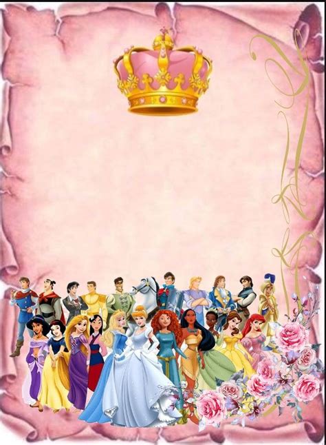 Free Printable Disney Princesses Invitation Templates Artofit