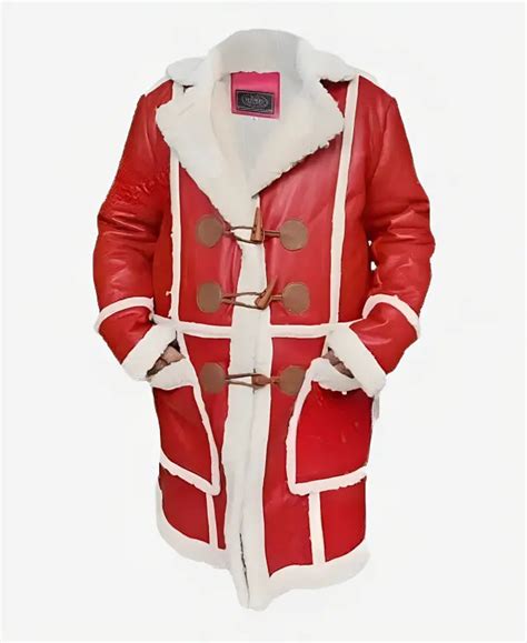 Red One Santa Claus J K Simmons Leather Coat