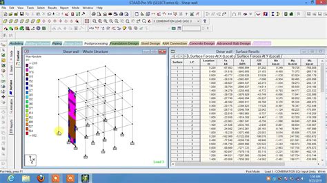 Staad Pro Shear Wall Design Youtube