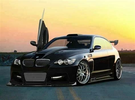 BMW E92 M3 Black Slammed Lambo Doors Bmw Bmw M3 Custom Bmw