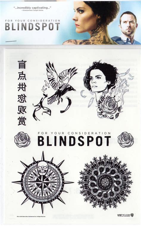 7 BLINDSPOT TEMPORARY TATTOOS - From Warner Bros. at SDCC