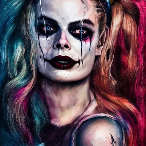 Skull Of Margot Robbie As Harley Quinn Intricate Stable Diffusion