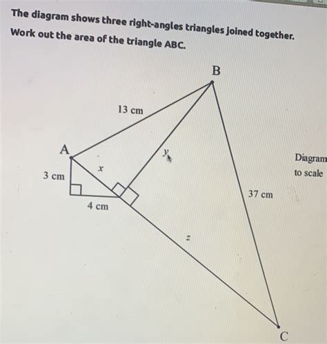 Solved The Diagram Shows Three Right Angles Triangles Joined Together