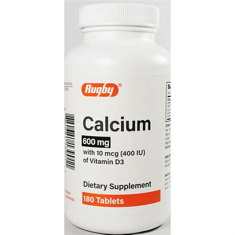 Calcium 600 Mg With D3 400 Iu 180 Tablets Each 1 Or 3 Pack By Rugb Hargraves Online Healthcare