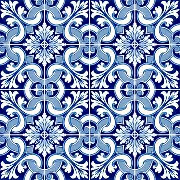 Kit Adesivo de Azulejo Português Tradicional Azul Cole Decore