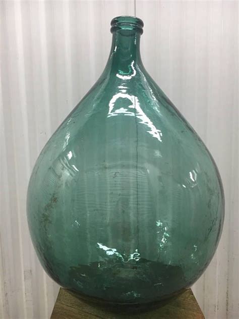 Very Large Vintage Italian Glass Demijohn Wine Jug 6 Etsy Vintage Italian Wine Jug Glass