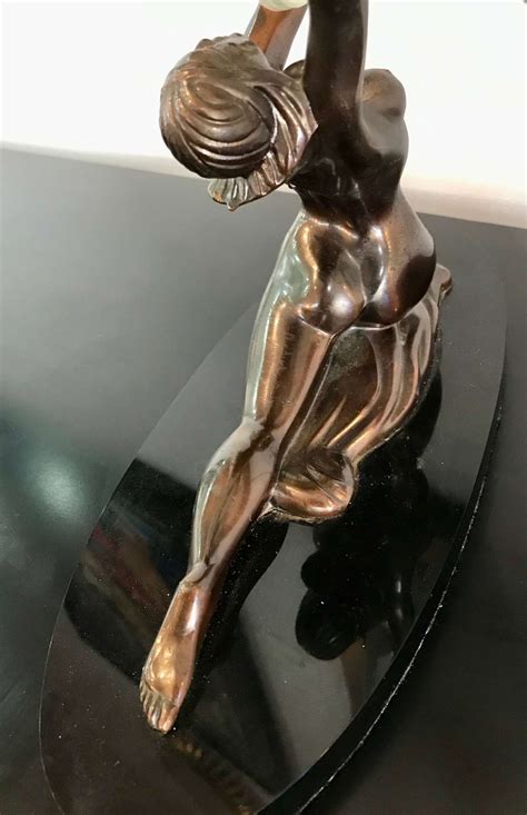 A Rare American Art Deco Nude Dancer Lamp Holding A Moon Artedeco Online Antiques