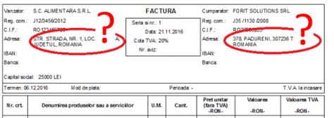 Facturarea Adresa Sediului Sau A Punctului De Lucru ForIT Forms