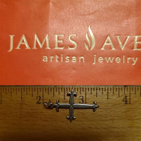 James Avery Retired Fleur De Lis Cross Gem