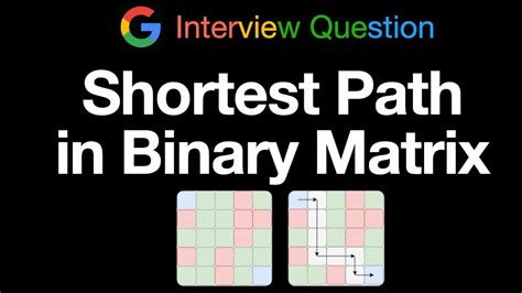 Shortest Path In Binary Matrix Leetcode Python Youtube