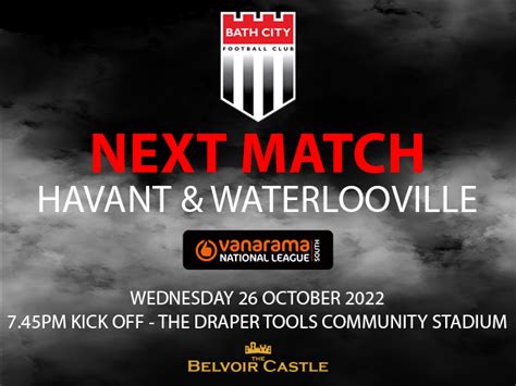 Bath City Fc Next Match Havant Waterlooville Away Bath City Fc