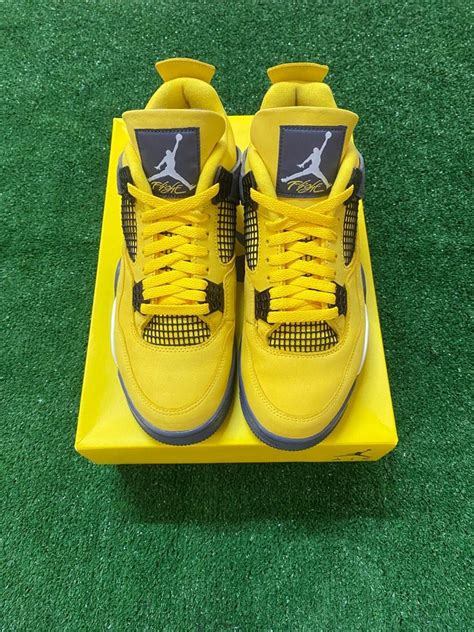 Air Jordan 4 Lightning, Men's Fashion, Footwear, Sneakers on Carousell