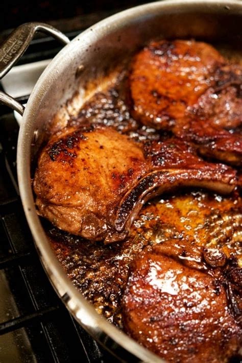 Pan Seared Balsamic Pork Chops