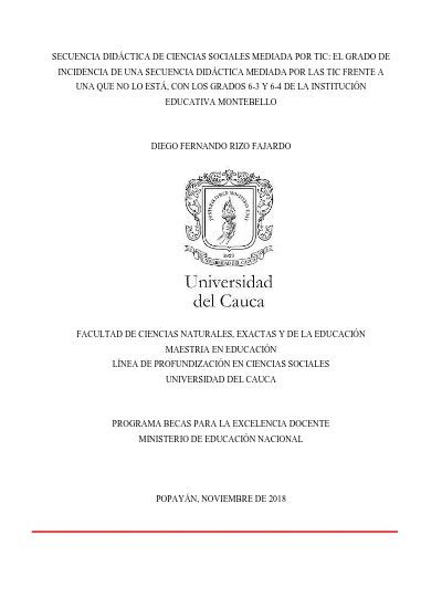 Secuencia didáctica de ciencias sociales mediada por tic el grado de