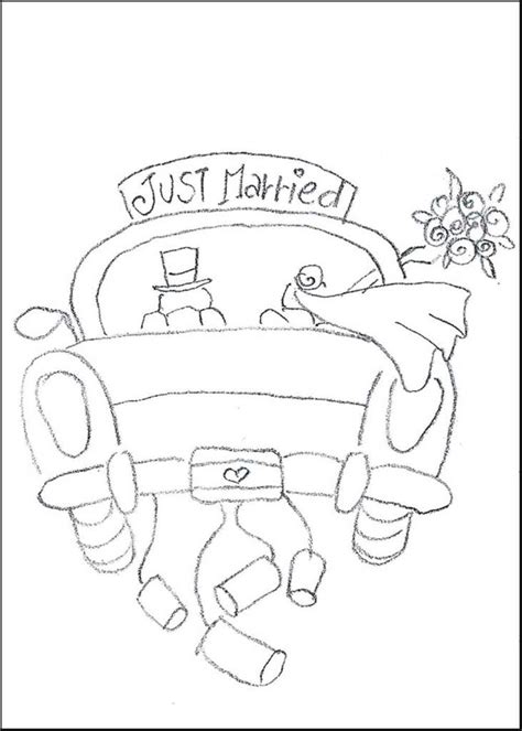 Wedding Car Coloring Page Clip Art Library