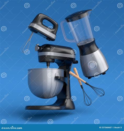 Mixer And Hand Mixer With Kitchen Utensil For Preparation Of Dough On