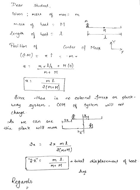 A Man Of Mass M Is Standing On One Side Of Boat Of Mass M And Length L