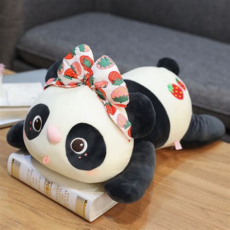 Panda Plush Pillow Cute Fruit Stuffed Panda Body Pillow In Sizes