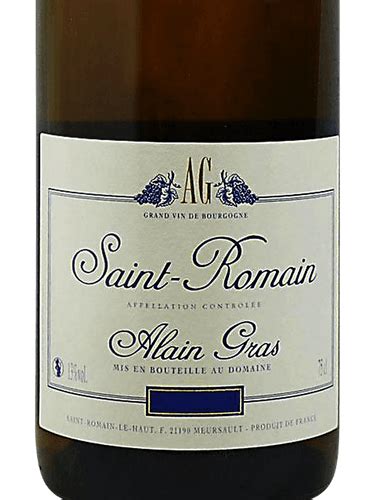 2020 Alain Gras Saint Romain Blanc Vivino US