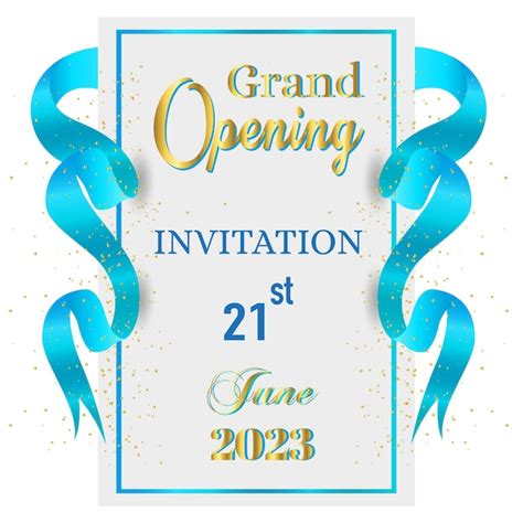 Invitation L Inauguration Le Juin Avec Confettis Et Ruban Vert