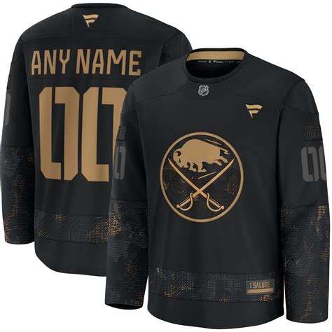 Custom Buffalo Sabres Black 2024 Military Appreciation Jersey