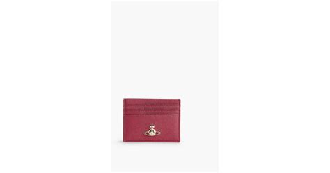 Vivienne Westwood Logo Plaque Faux Leather Card Holder In Red Lyst UK