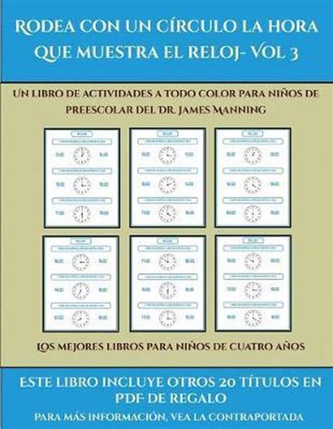 Los Mejores Libros Para Ninos De Cuatro Anos Rodea Con Un Circulo La Hora Que Muestra