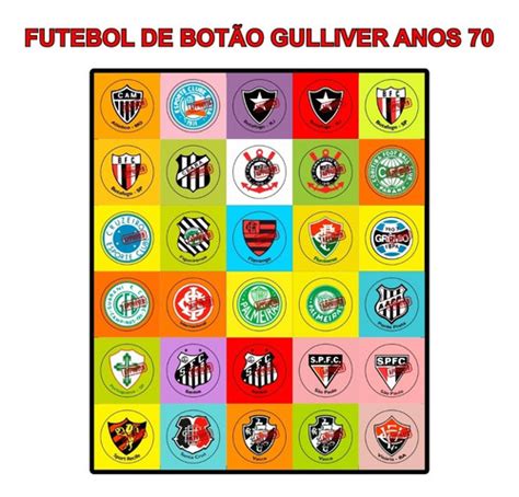 Kit 02 Times De Futebol De Botão Gulliver Escudos Anos 70 MercadoLivre